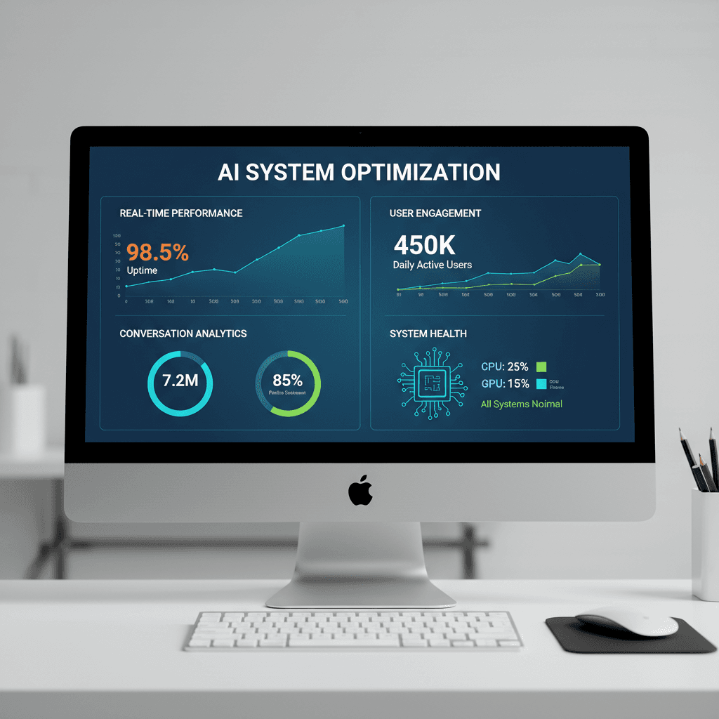 AI business automation dashboard showing real-time analytics